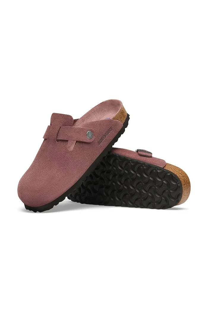 Birkenstock Boston Soft Footbed Süet Deri Kapalı Burun Terlik