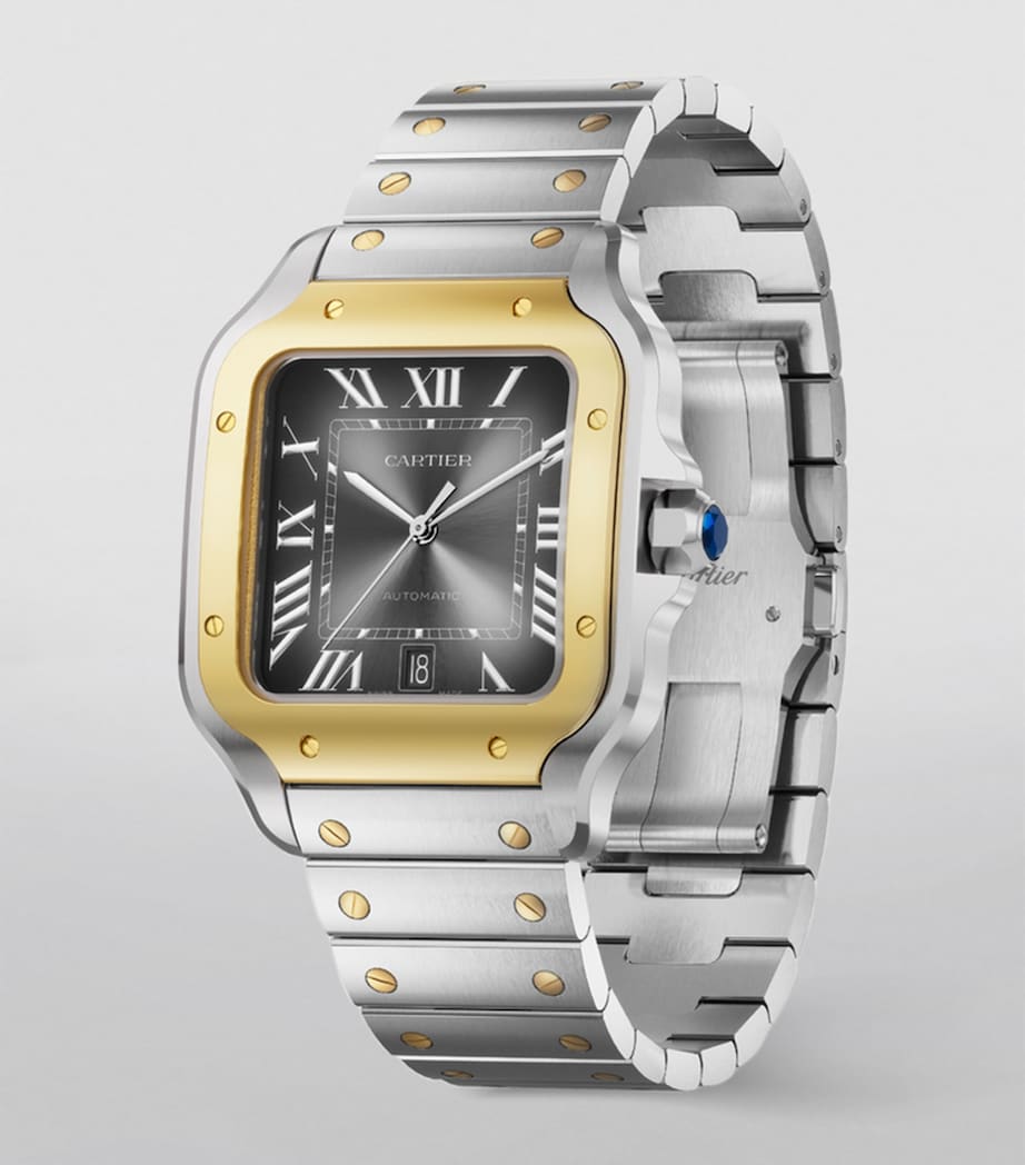 Yellow Gold and Stainless Steel Santos de Cartier Watch 39.8mm
