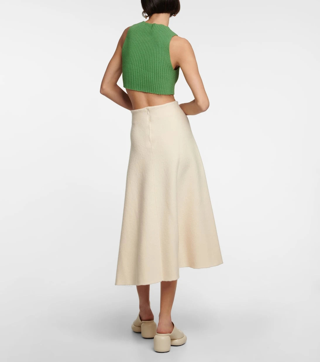 Jil Sander - Ribbed-knit cotton crop top