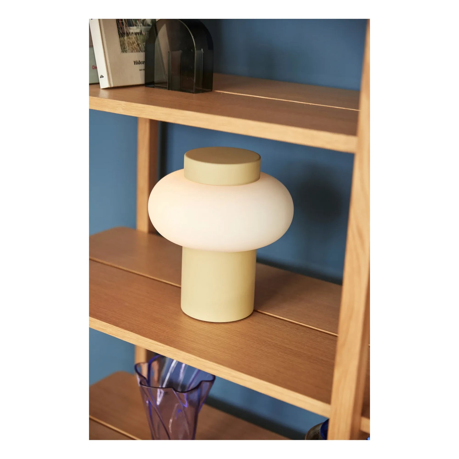 Hübsch - Metal and Glass Table Lamp | Pale yellow