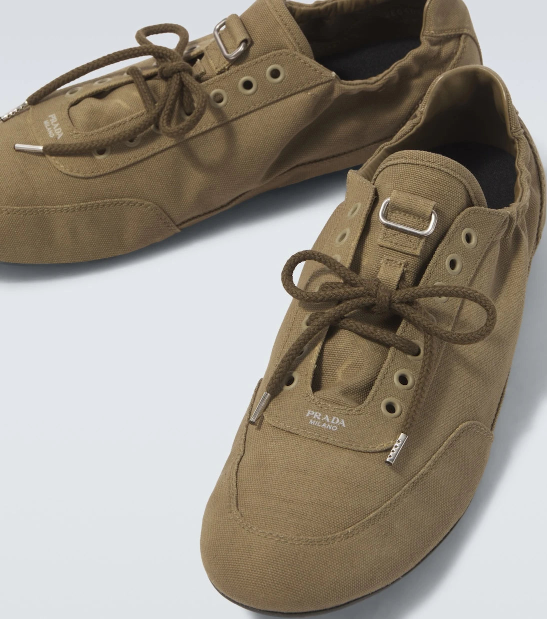 Prada - Collapse canvas sneakers