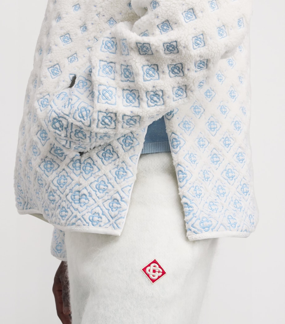 Embroidered Gradient Fleece Jacket