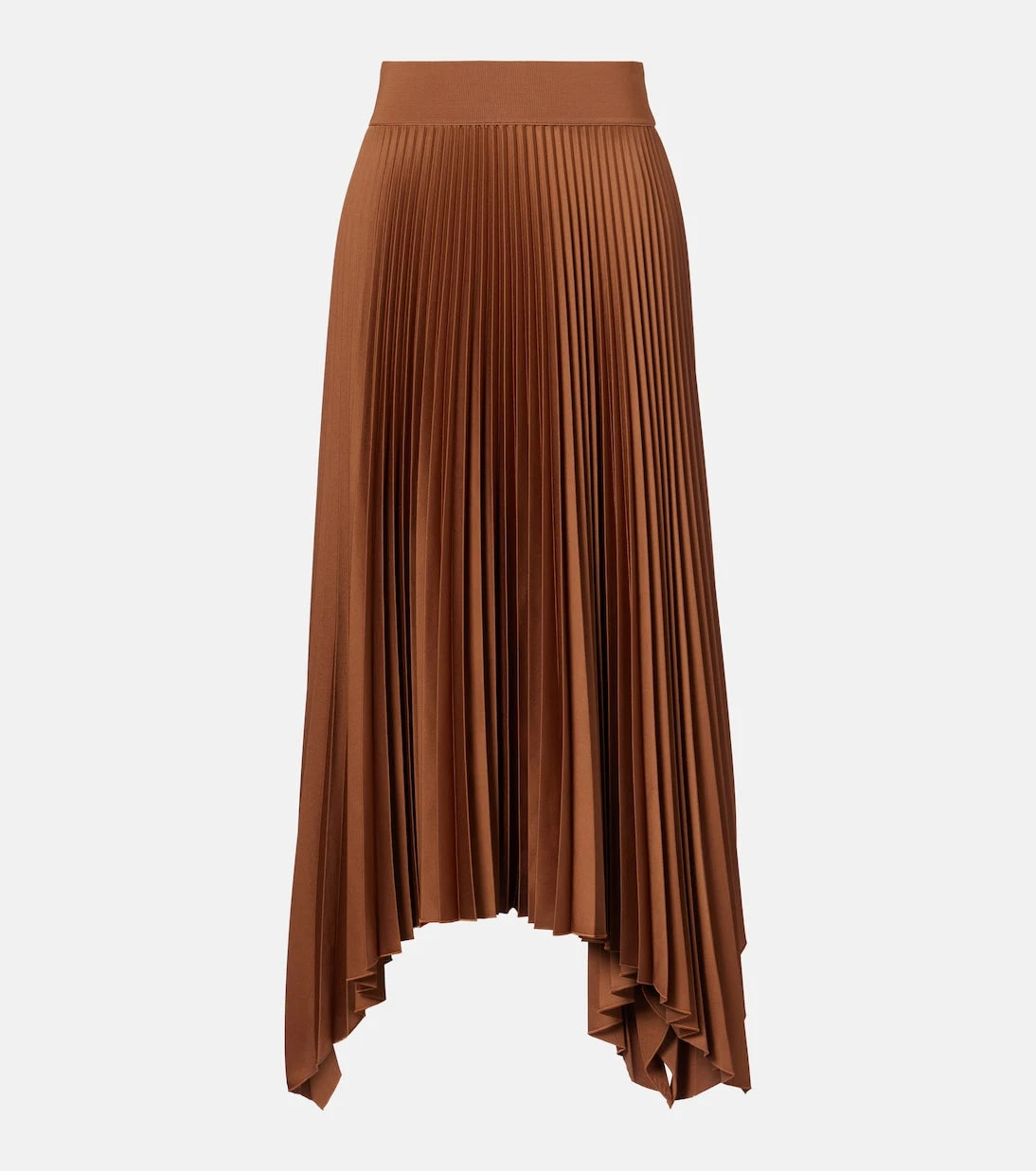 Joseph - Ade plissé asymmetric crêpe midi skirt