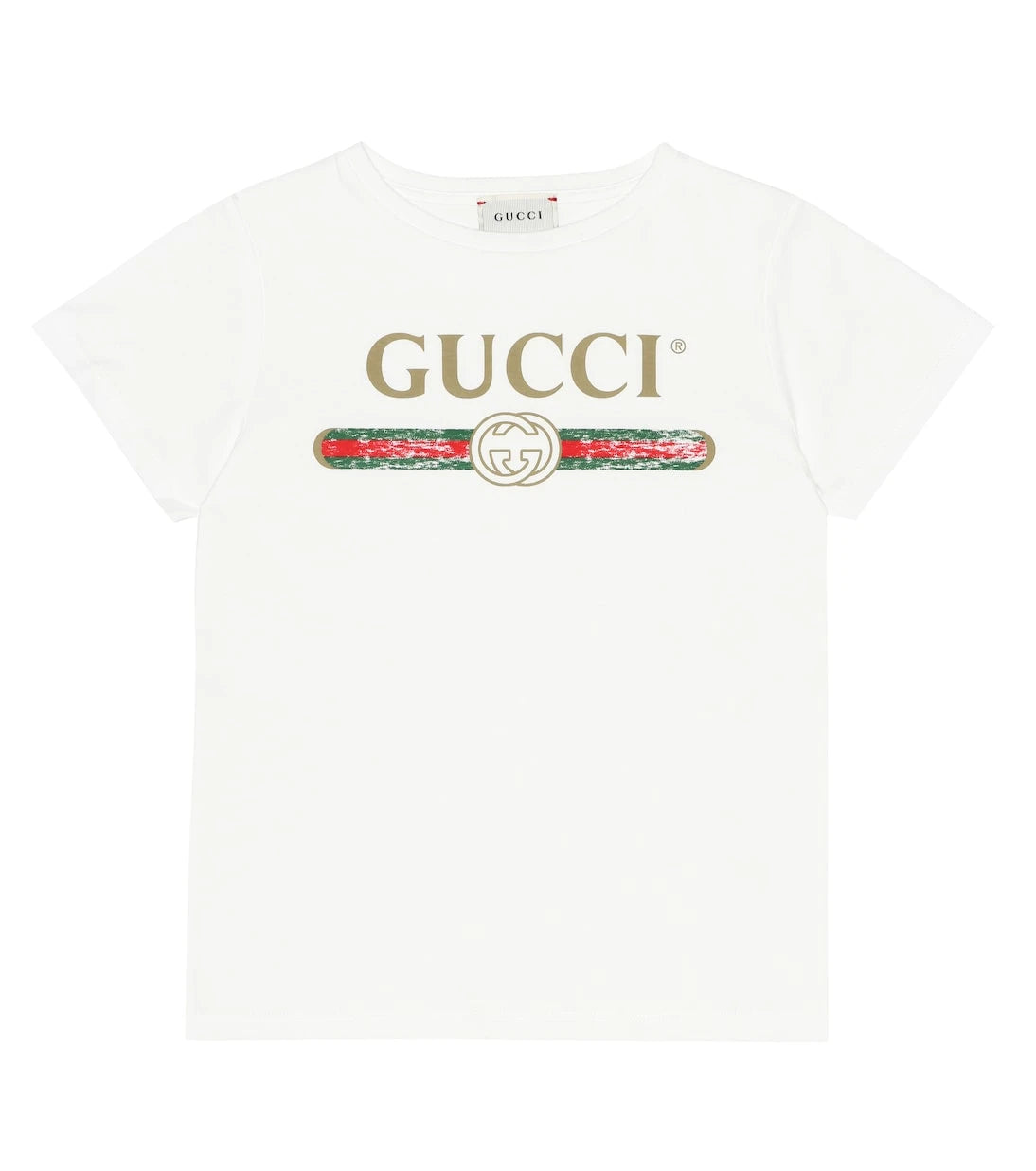 Gucci Kids - تي شيرت قطني بشعار العلامة التجارية