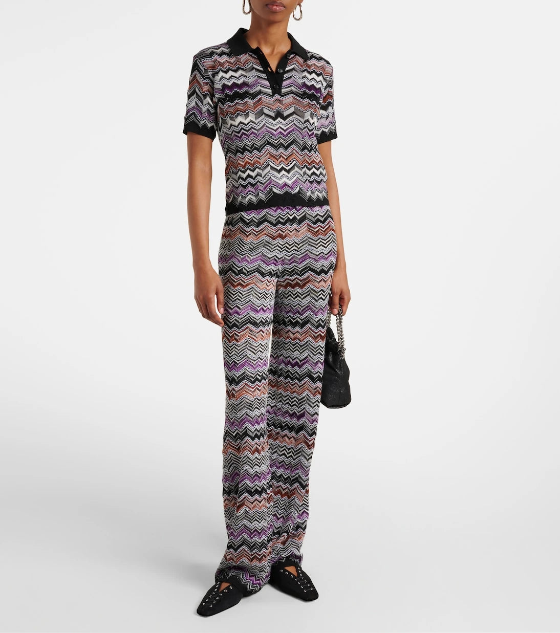 Missoni - Zigzag knitted polo shirt