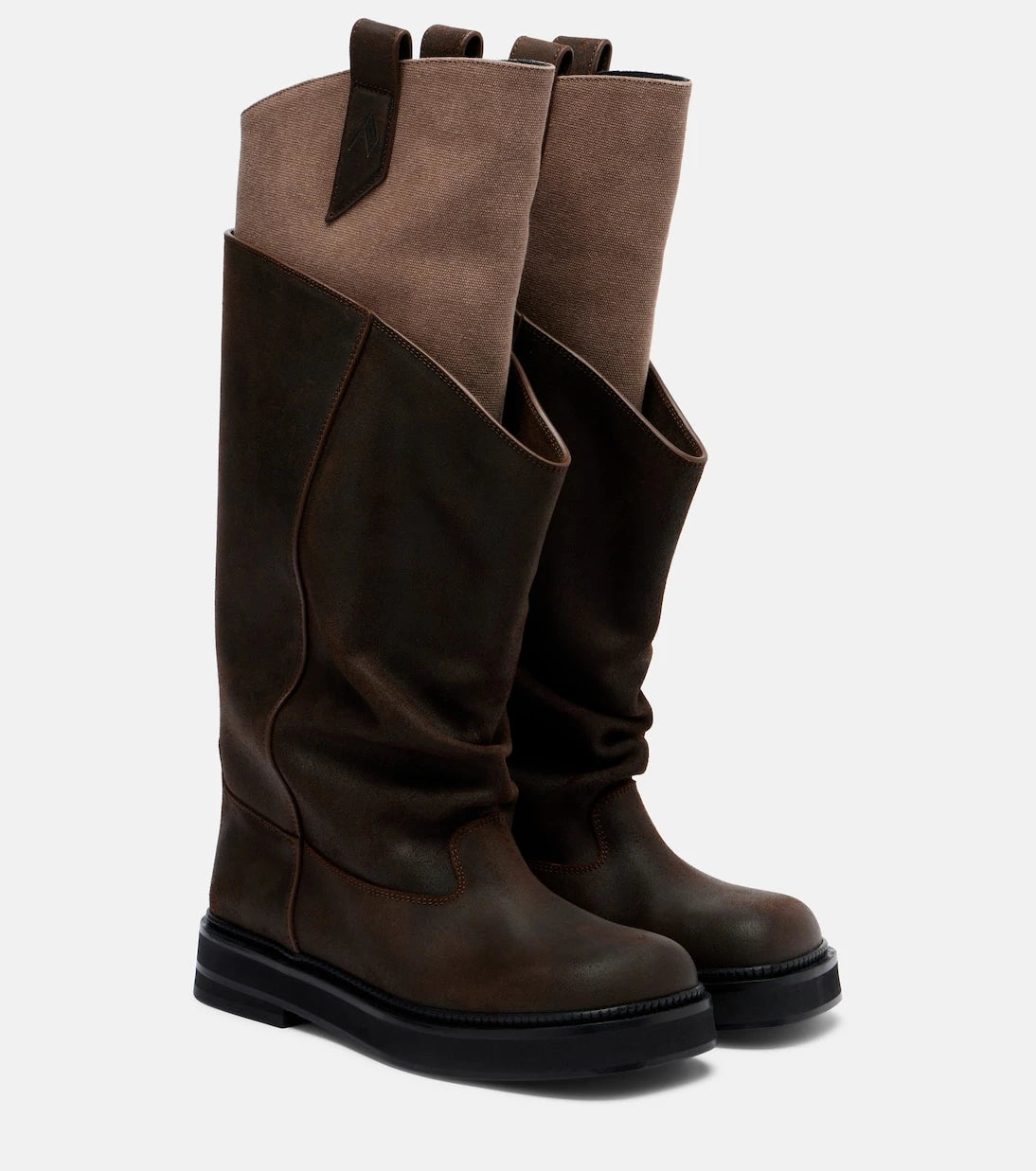 The Attico - Robin Passeggiata leather combat boots