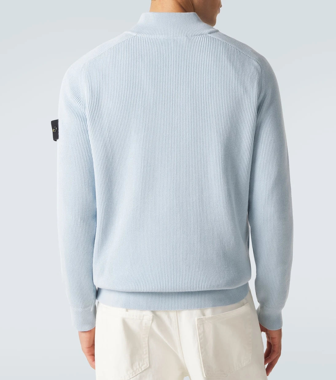 Stone Island - Pusula pamuklu yarım fermuarlı kazak