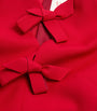 Valentino Red Virgin Wool-Silk Bow Mini Dress