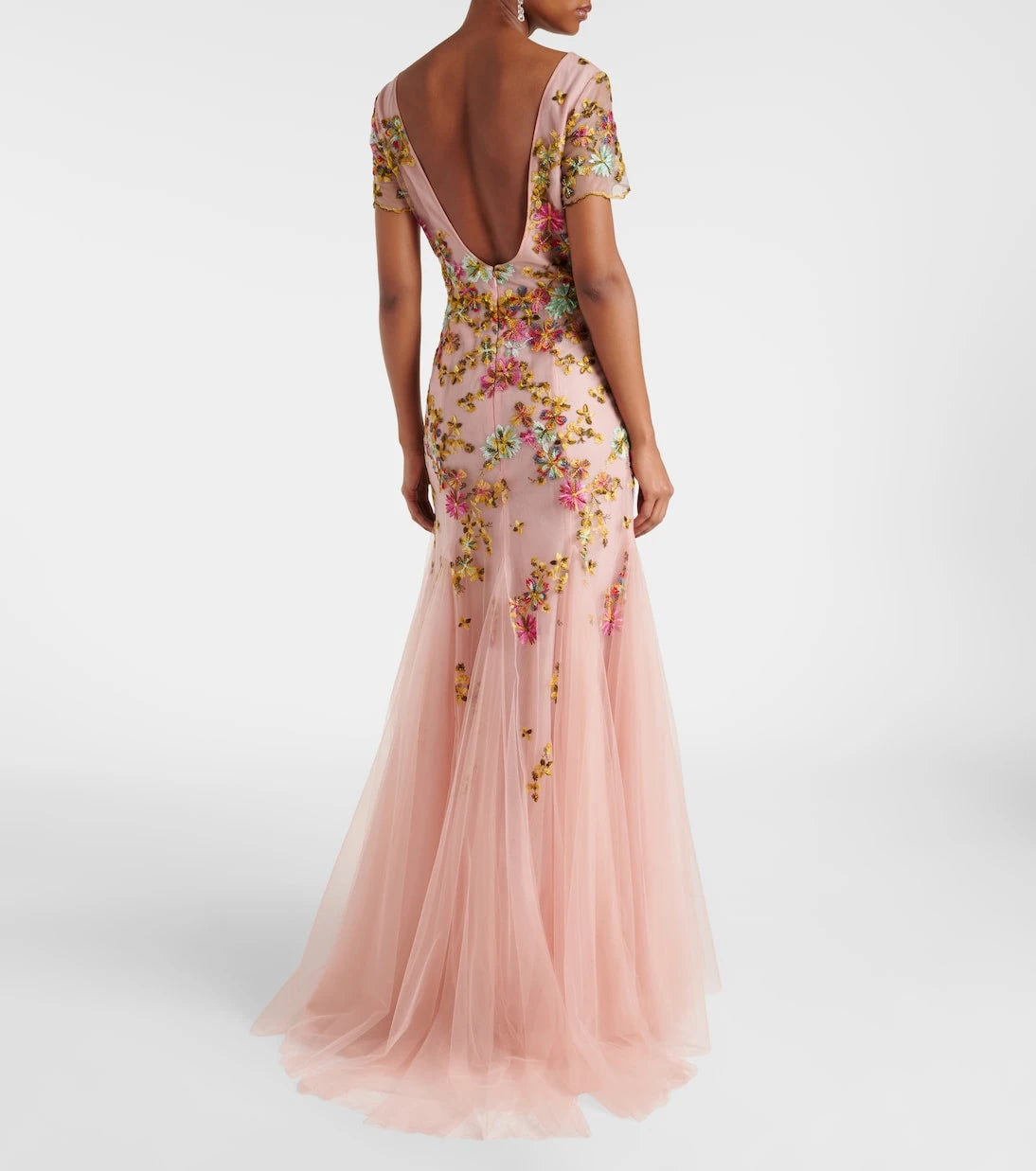 Costarellos - Polina embroidered tulle gown