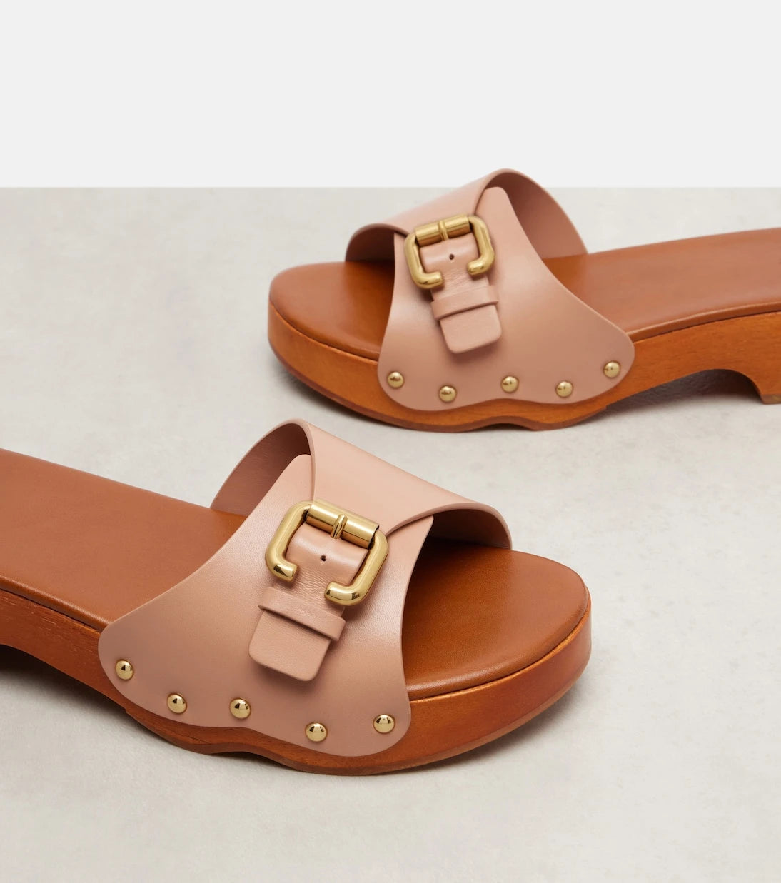 Chloé - Jeannette 40 embellished leather clogs