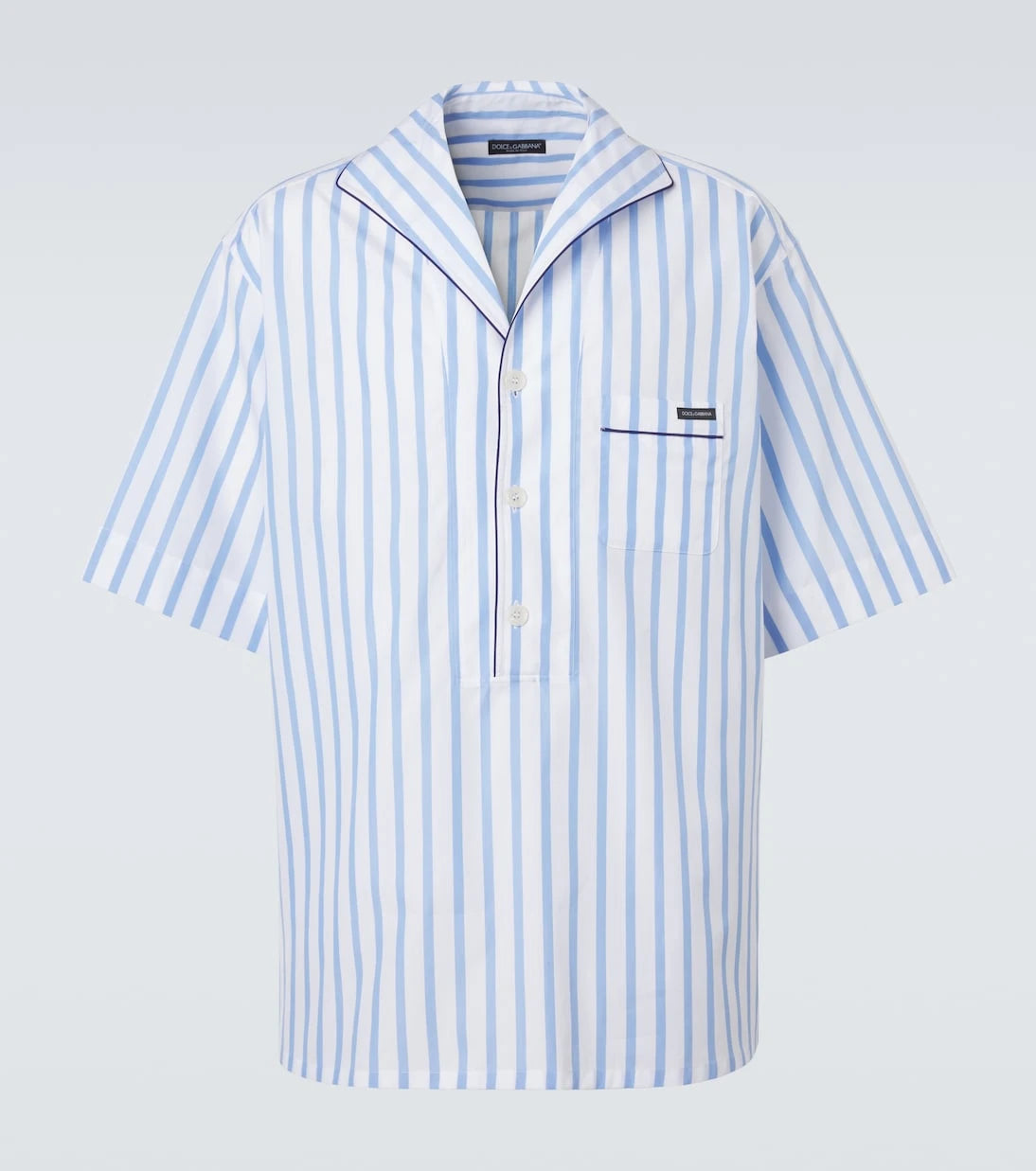Dolce&Gabbana - Striped cotton and silk poplin shirt