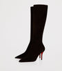 Christian Louboutin Brown Miss Z Botta Suede Knee-High Boots 80