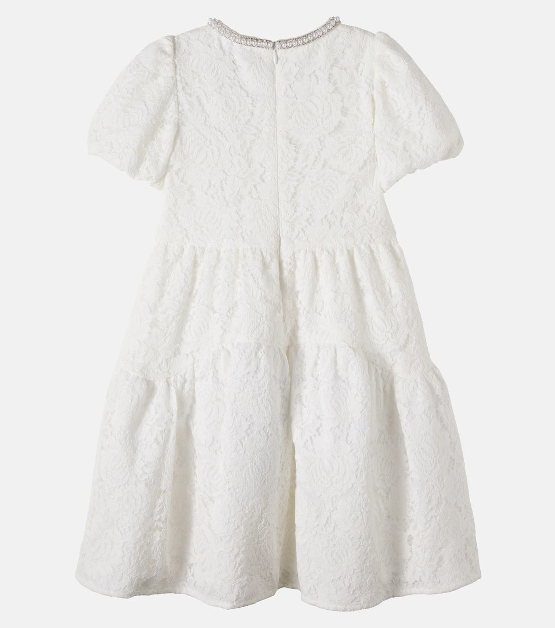 Self-Portrait Kids - Embellished lace dress