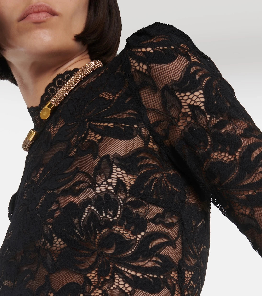 Rabanne - Floral lace top