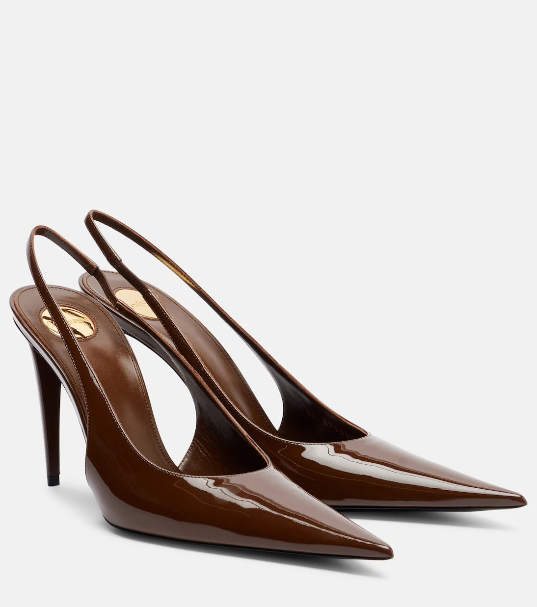 Saint Laurent - Guermantes patent leather slingback pumps