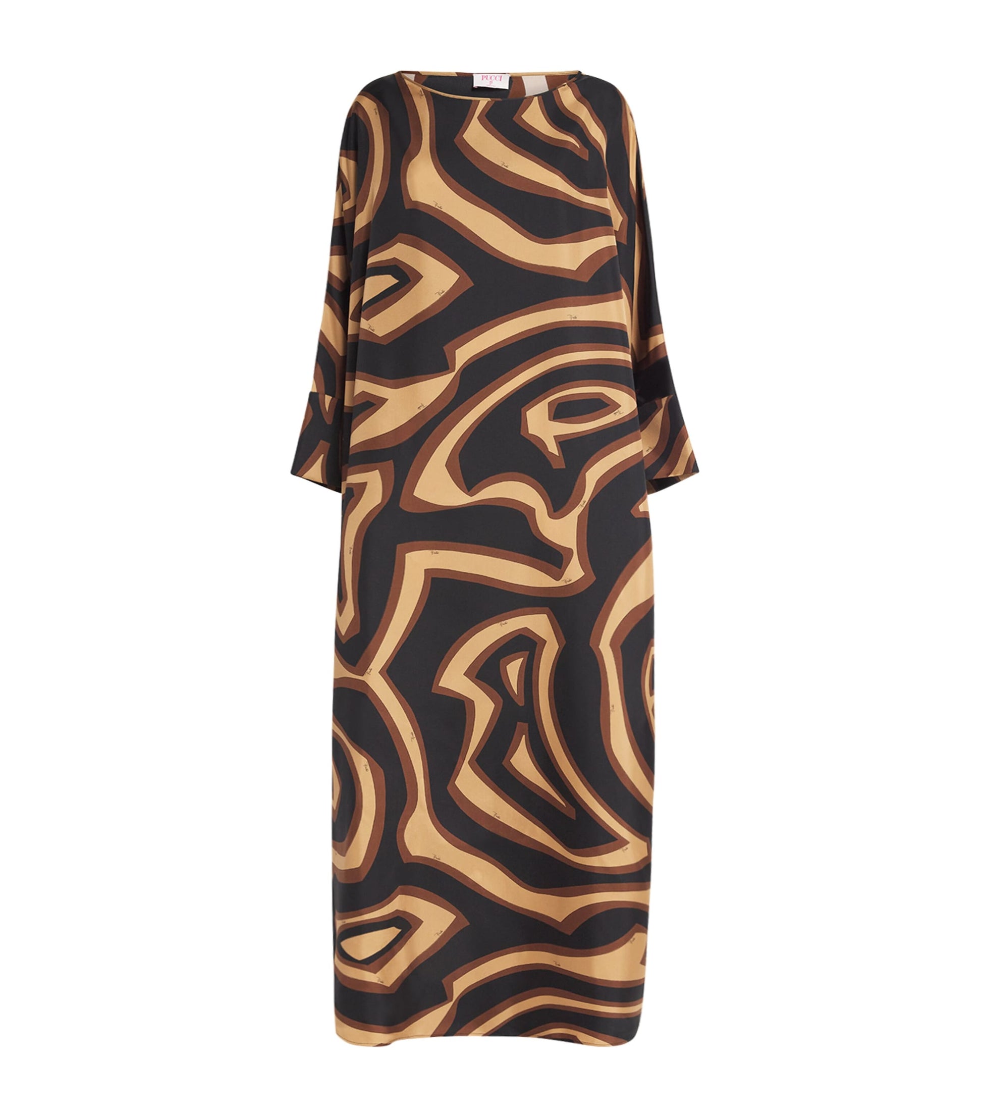 Pucci Silk Labirinto Print Maxi Kaftan Dress