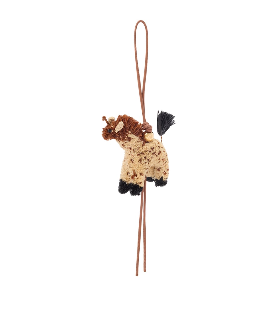 LOEWE Brown x Paula's Ibiza Raffia Giraffe Charm