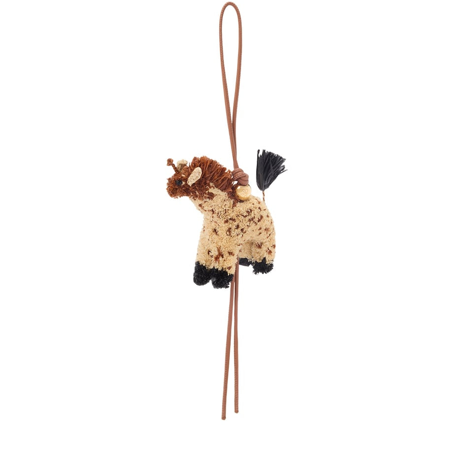 LOEWE Brown x Paula's Ibiza Raffia Giraffe Charm