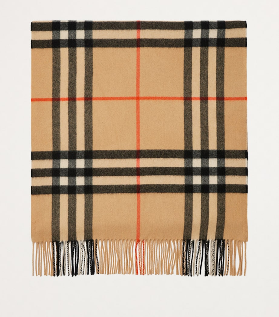 Burberry Wide Cashmere Check Scarf