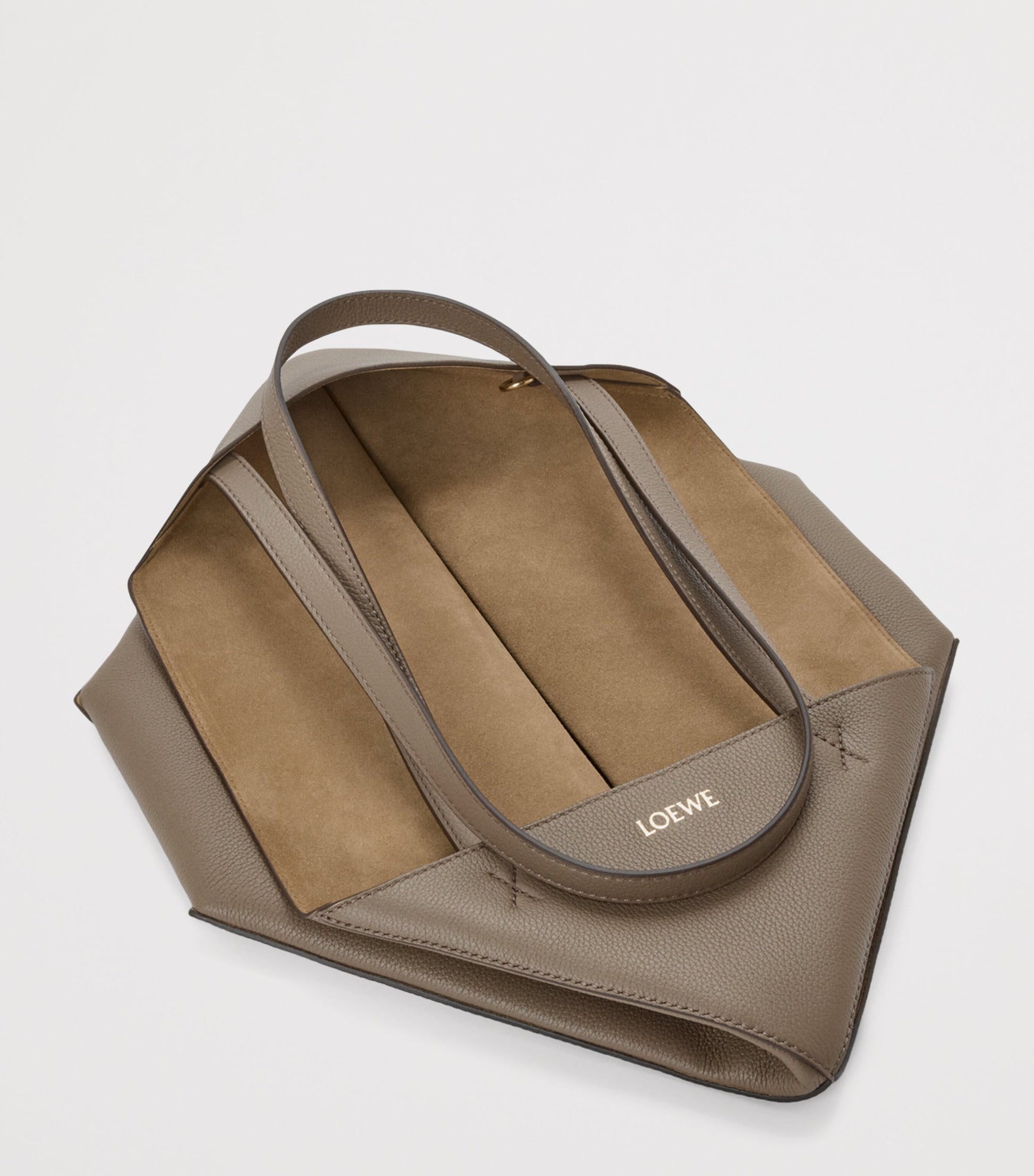 Medium Leather Puzzle Fold Tote Bag