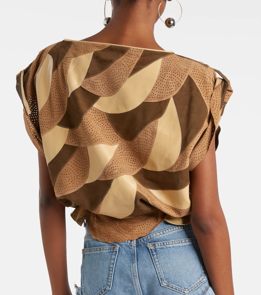 Isabel Marant - Dalmy perforated suede top