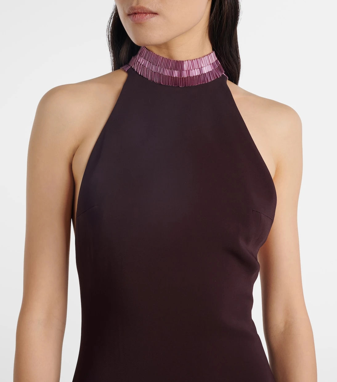 The Attico - Embellished satin gown