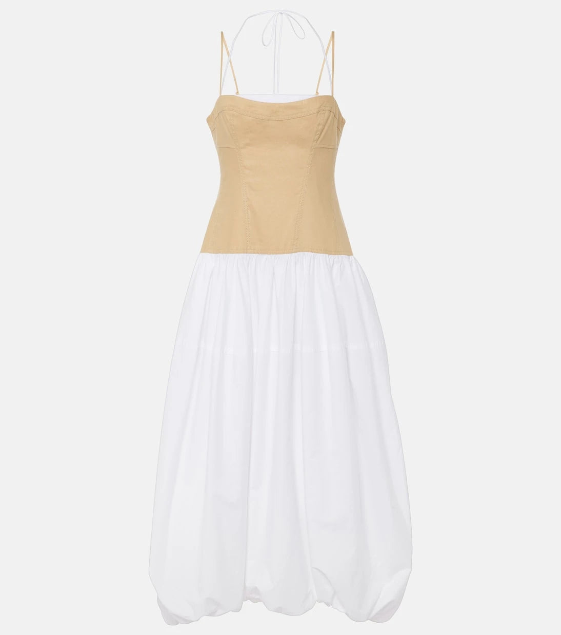 Simkhai - Pfeiffer cotton and linen-blend midi dress