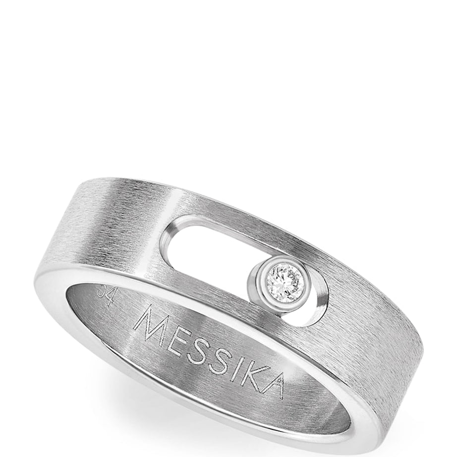 Titanium and Diamond Move Titanium Ring