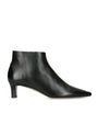 The Row Black Carla Leather Ankle Boots 45