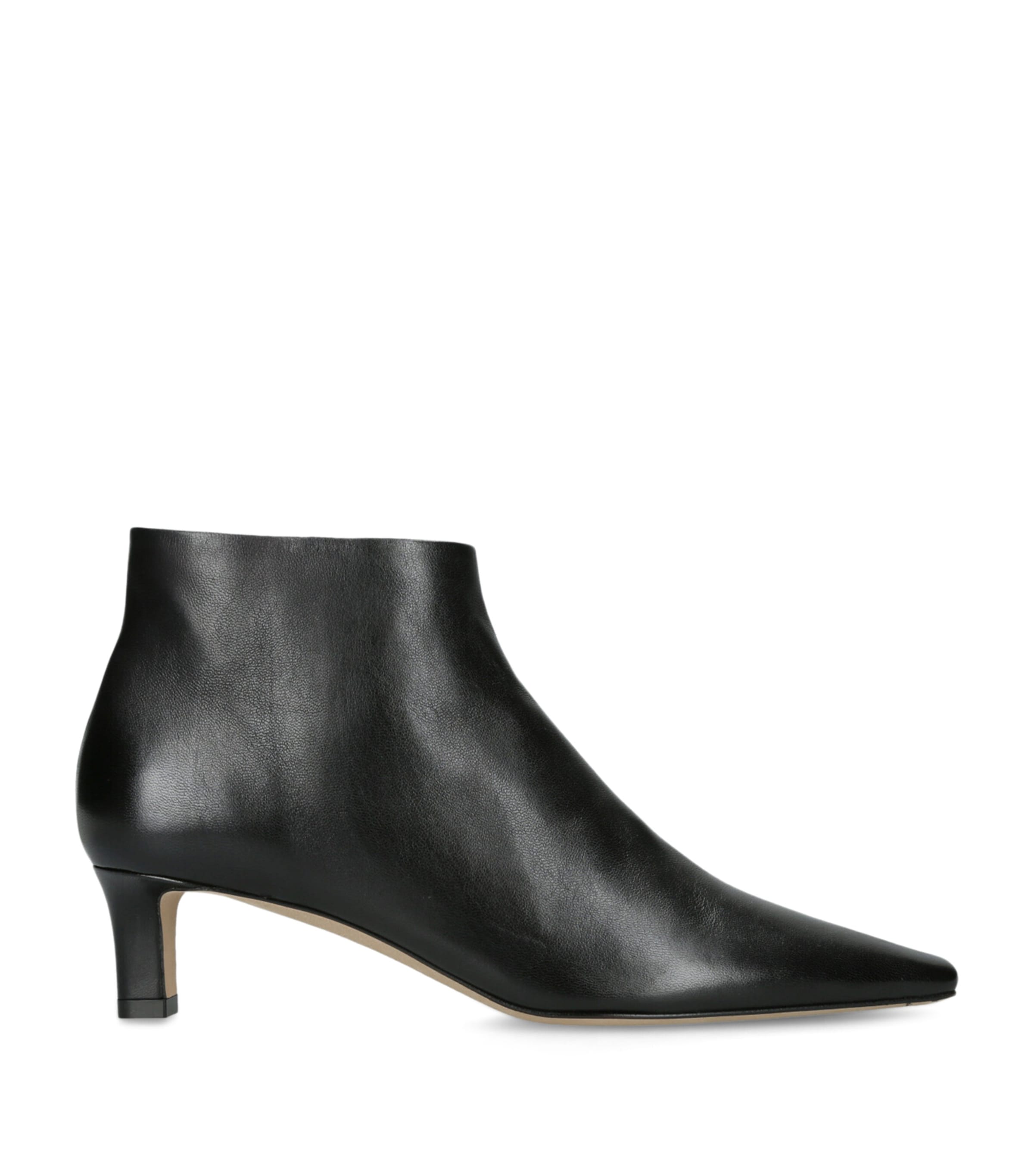The Row Black Carla Leather Ankle Boots 45
