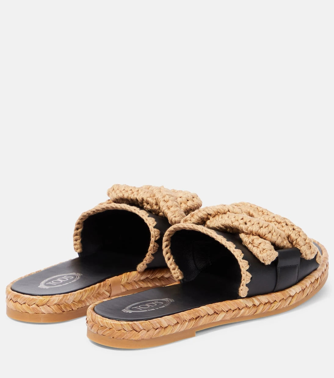Tod's - Kate leather and jute slides