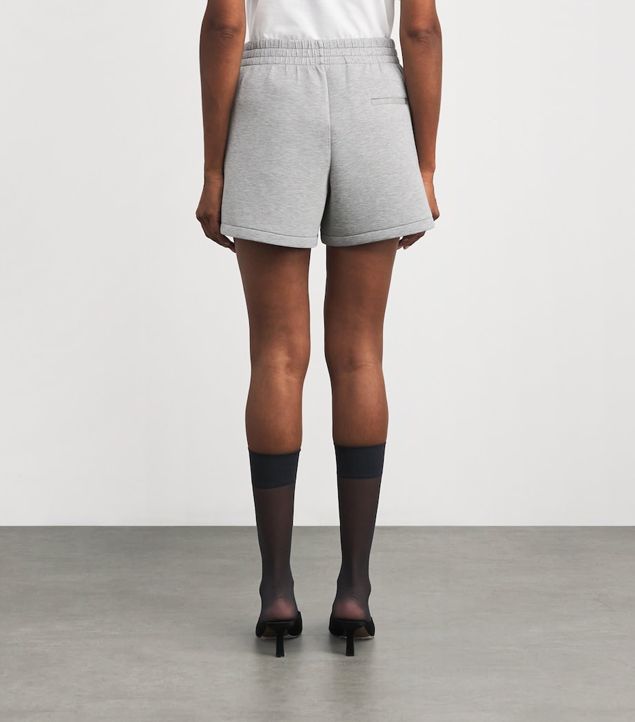 Grey Stretch-Jersey Heather Sweatshorts