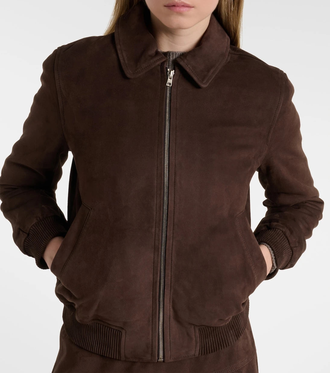 Yves Salomon - Suede bomber jacket
