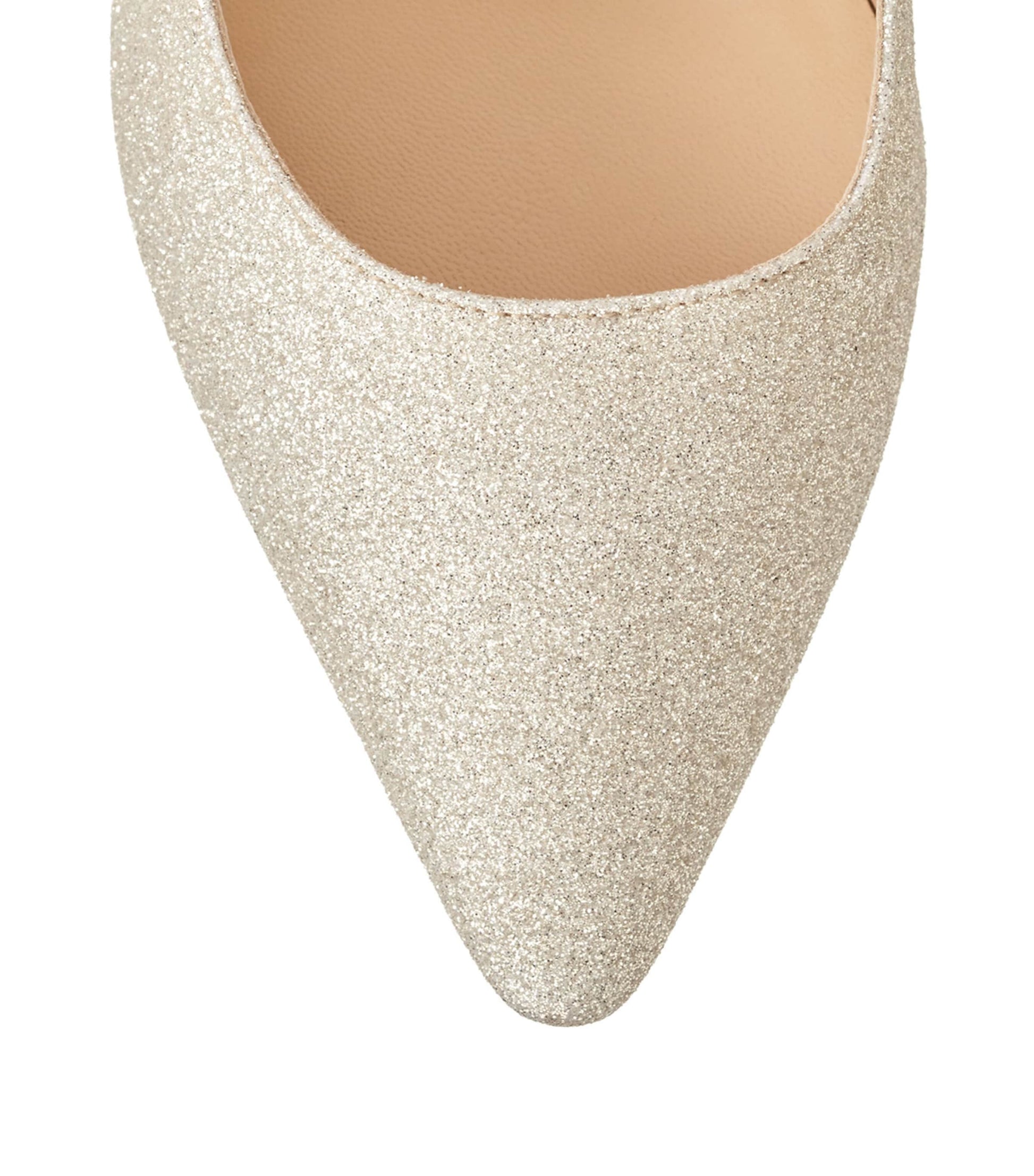 Jimmy Choo Silver Romy 85 Glitter Pumps