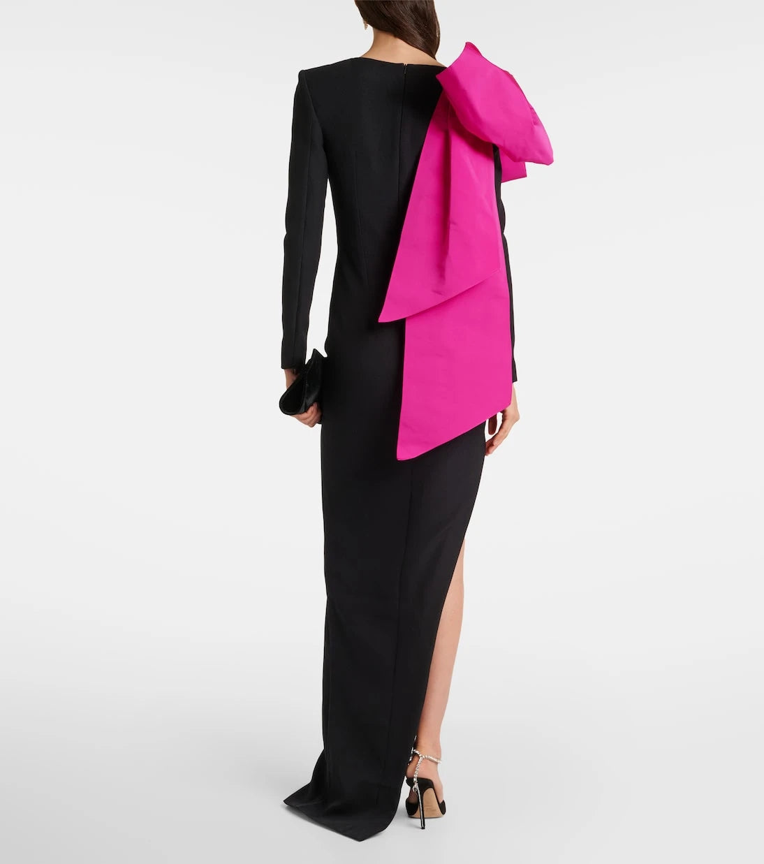 Safiyaa - Ines bow-detail faille gown