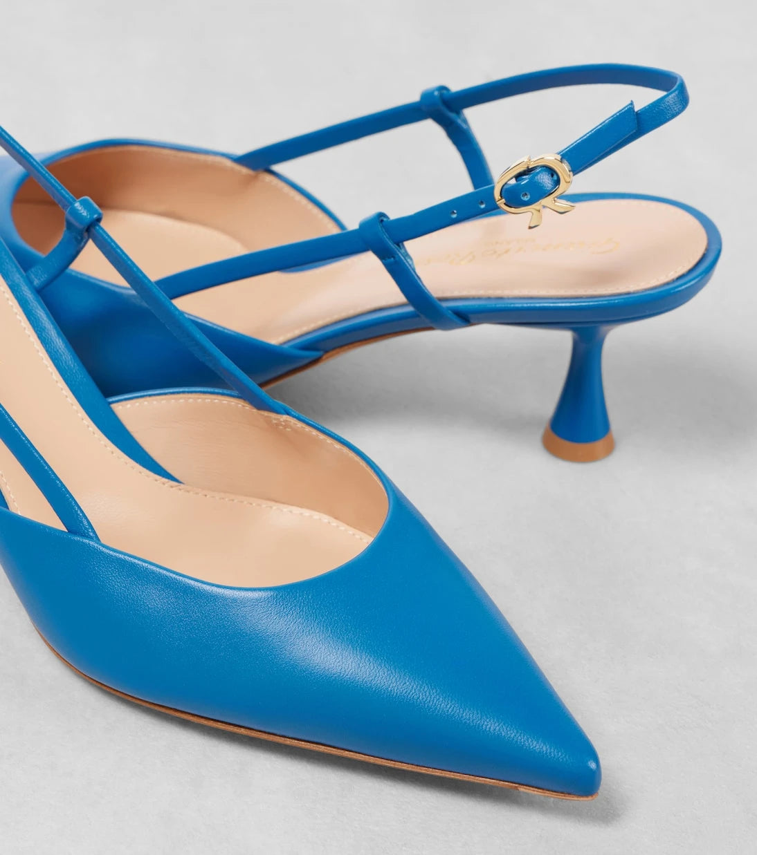 Gianvito Rossi - Ascent 55 deri slingback topuklu ayakkabı