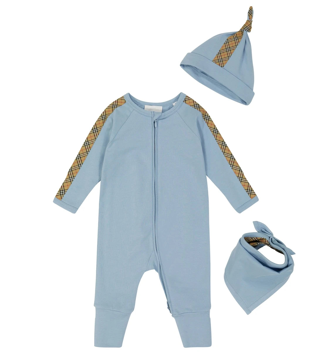 Burberry Kids - Baby onesie, bib and hat set
