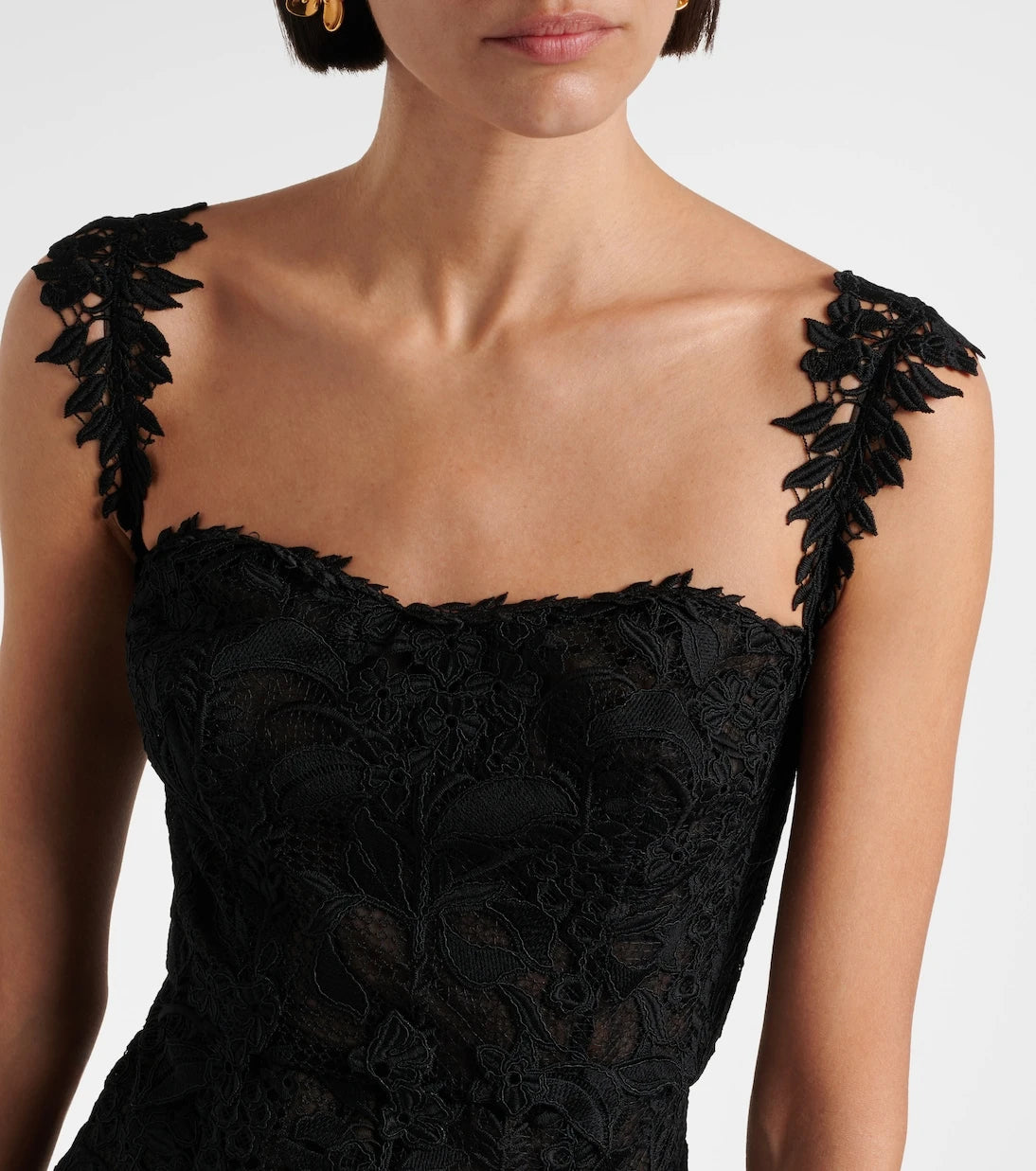 Oscar de la Renta - Guipure lace bustier gown