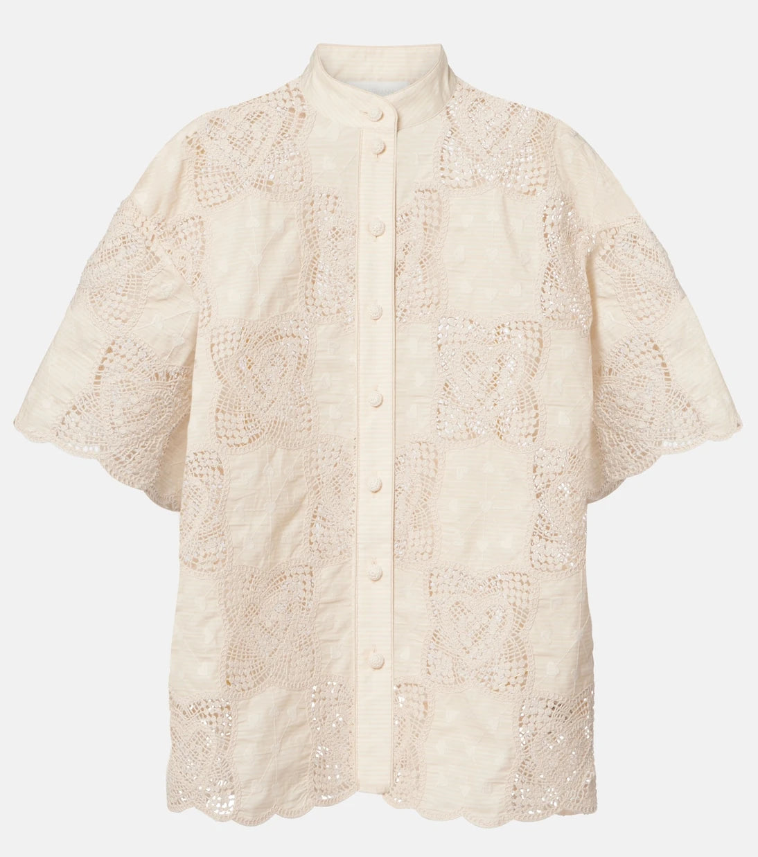 Zimmermann - Wanderlust crochet cotton-blend shirt