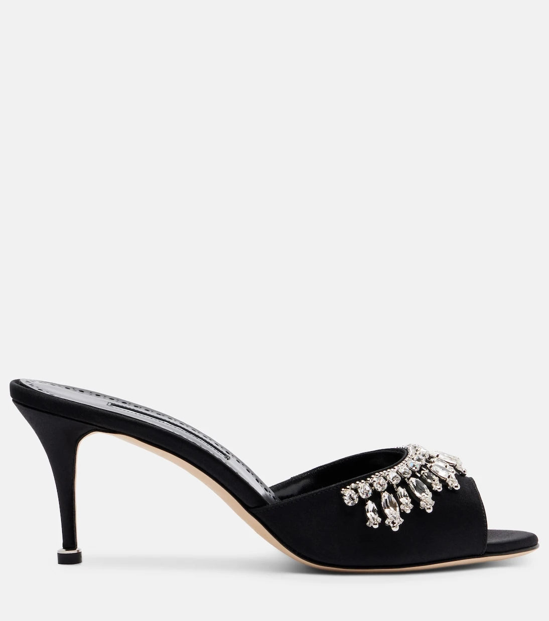 Manolo Blahnik - حذاء مول توليما 70 من الساتان مزين بالخرز