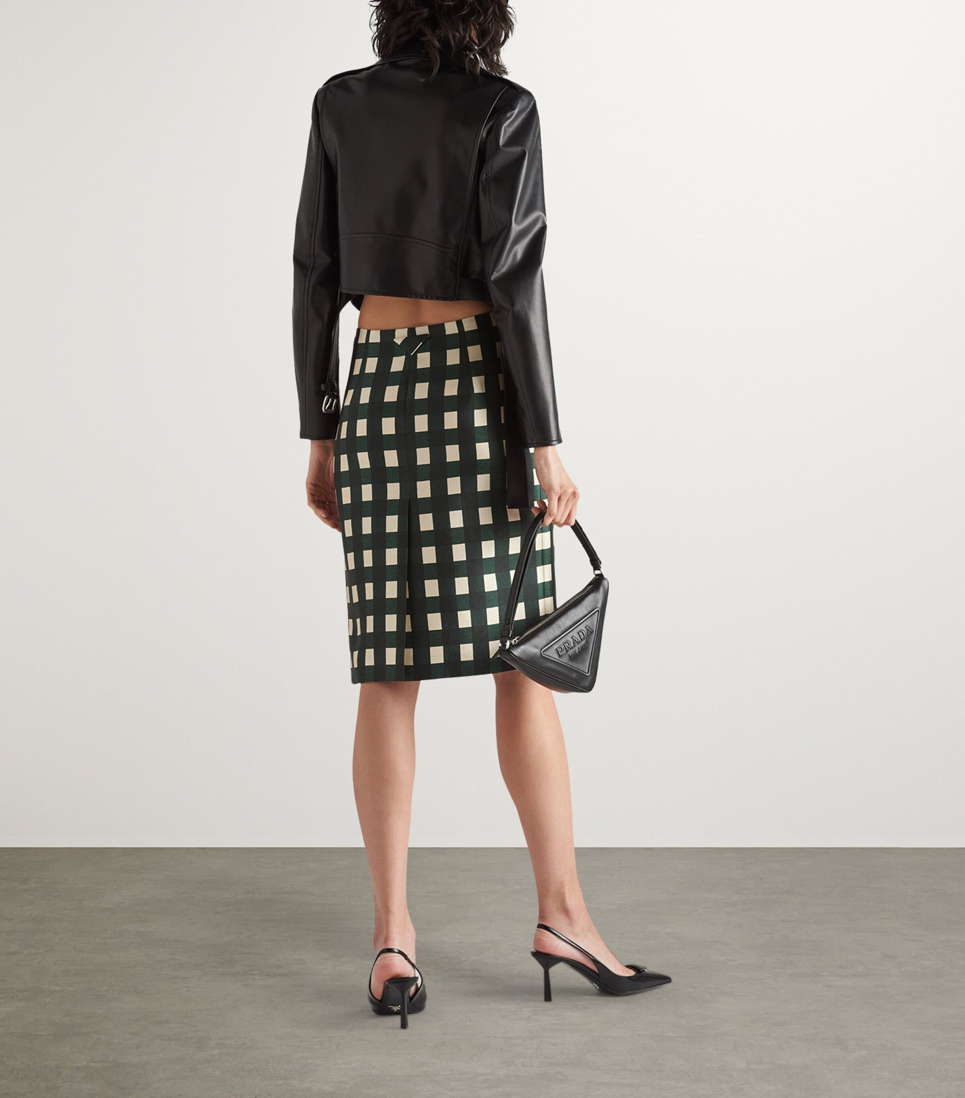 Prada Black Leather Biker Jacket