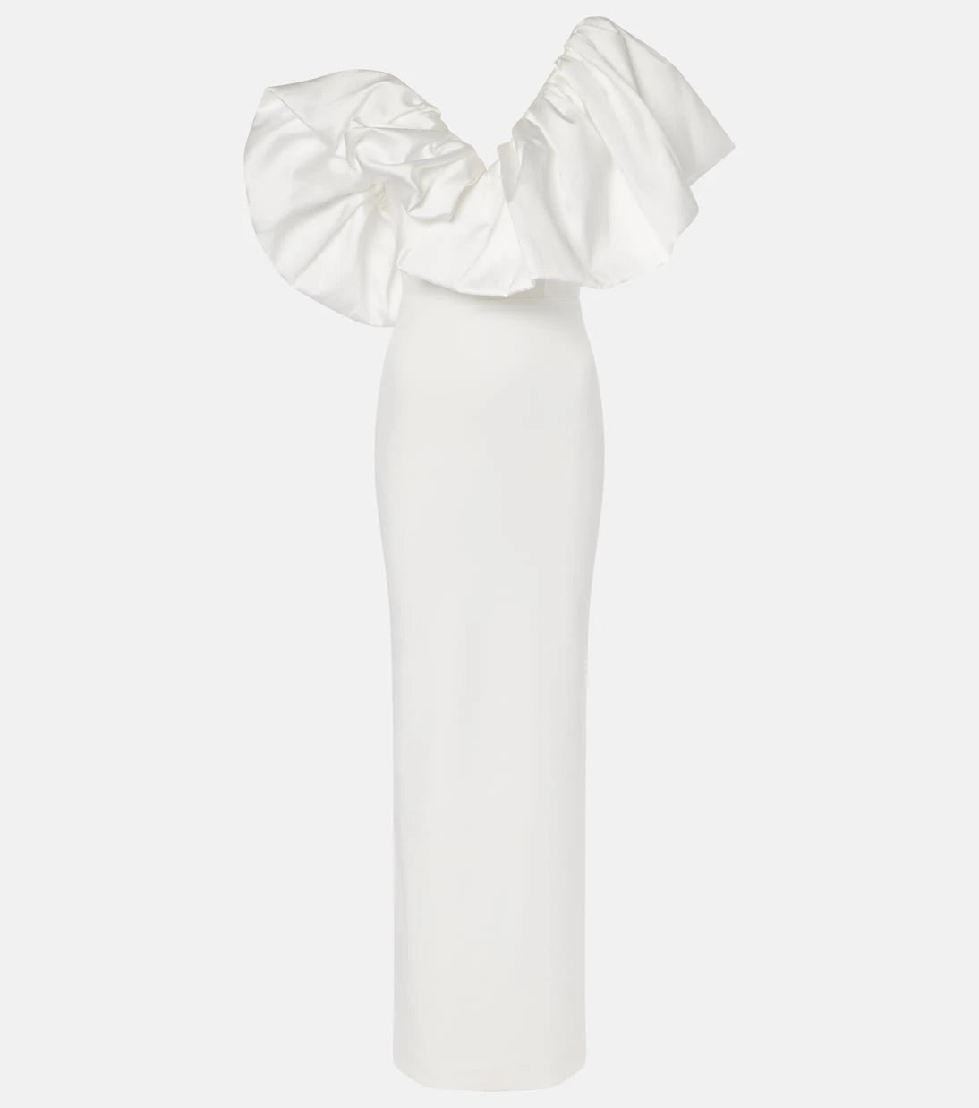 Solace London - Cassia twill and crêpe gown