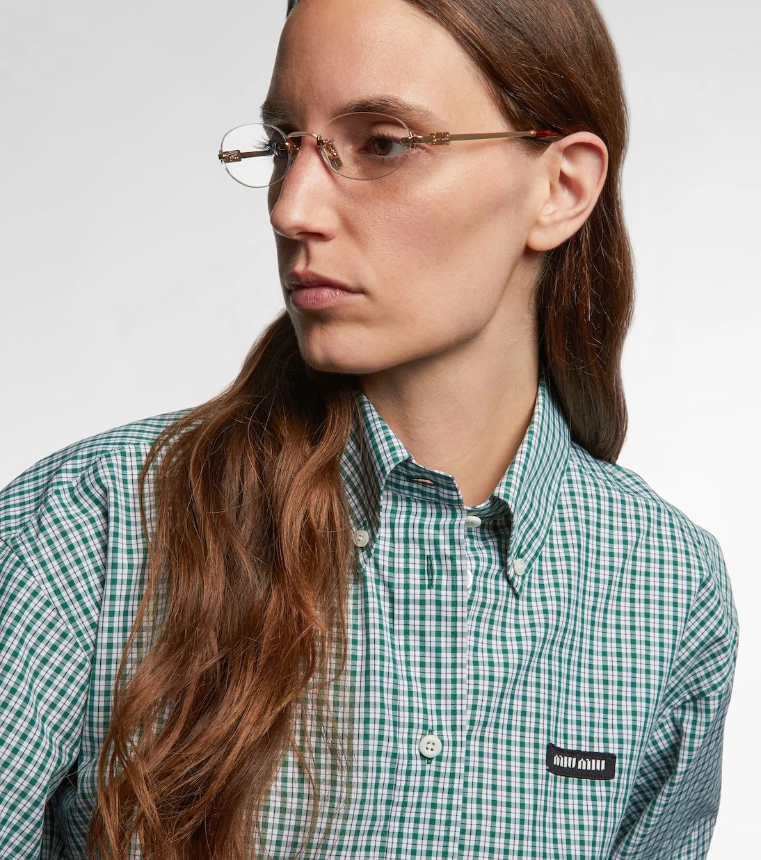 Miu Miu - Oval logo glasses