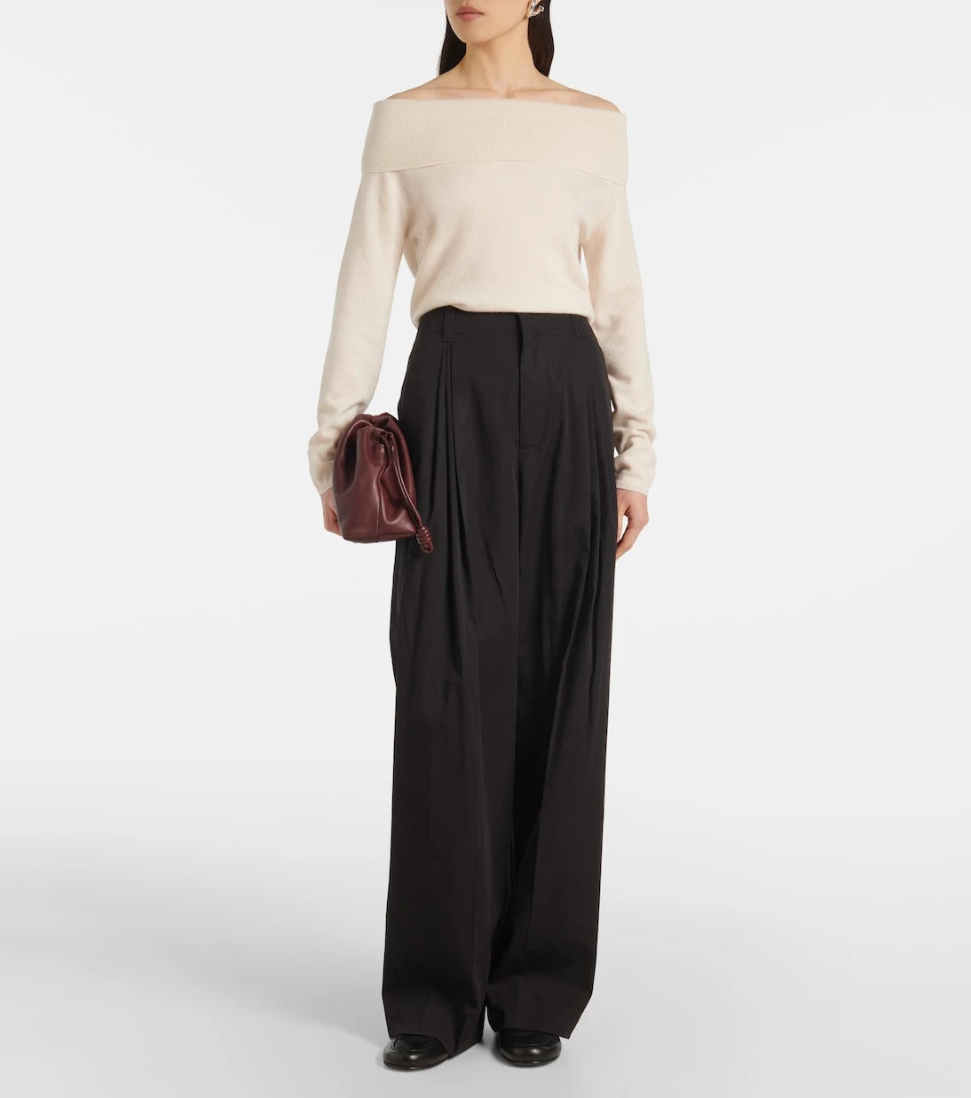 Jardin des Orangers - Off-shoulder cashmere top
