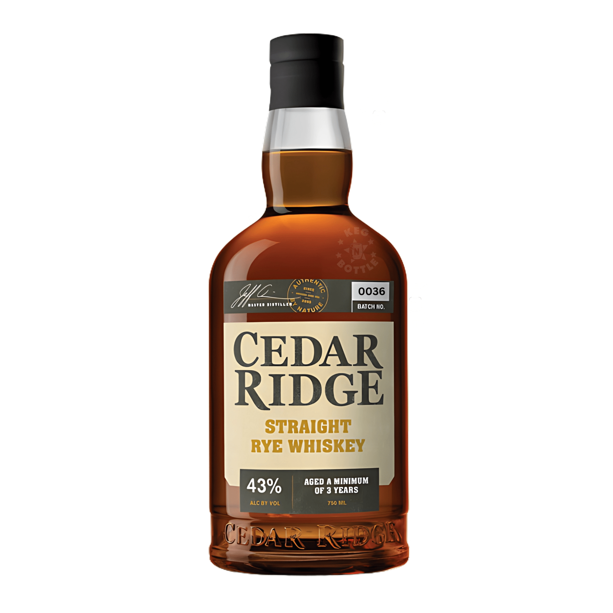 Cedar Ridge Straight Rye Whiskey (750 ml)