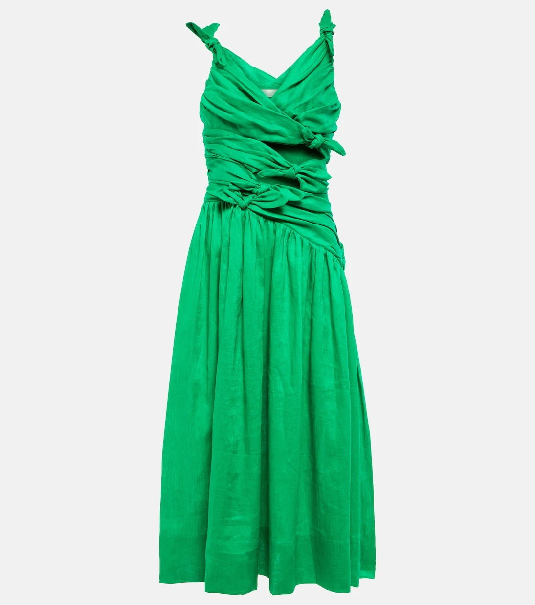 Zimmermann - Tiggy ruched linen midi dress