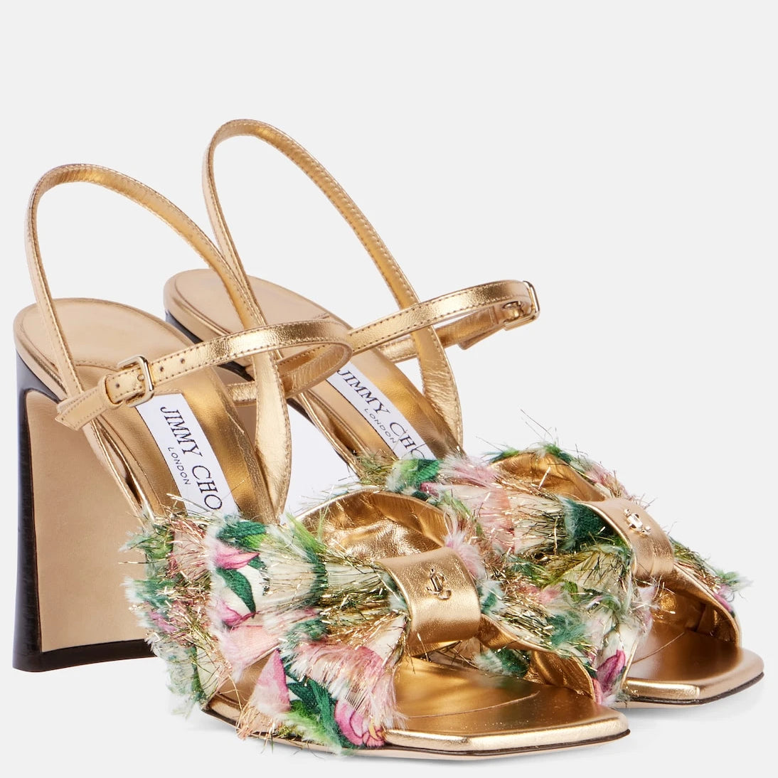 Jimmy Choo - Annika 95 metallic leather sandals
