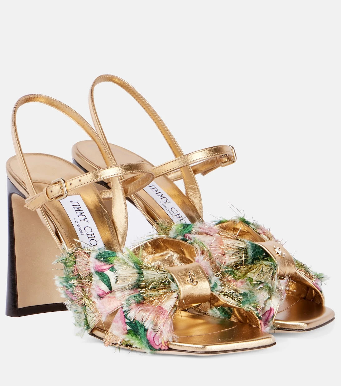 Jimmy Choo - Annika 95 metallic leather sandals