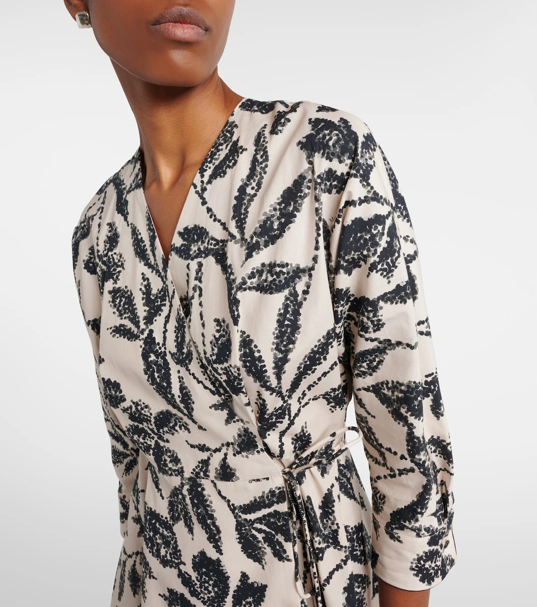 Max Mara - Camino printed cotton wrap dress