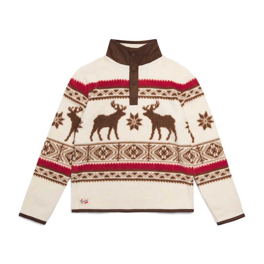 Ralph Lauren Kids Teddy Fleece Elk-Print Pullover (6-14 Years)